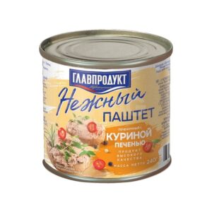 Паштет "ГлавПродукт" с куриной печенью (ж/б) 240г/20шт Россия