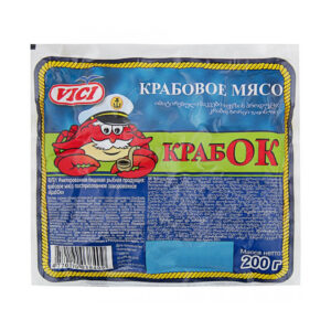 Крабовое Мясо "КрабОК" замороженное 200г/25шт "VICI"