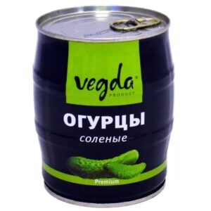 Огурцы соленые "Вегда" кошерные (ж/б) 580г/12шт Израиль