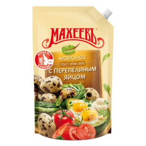 Майонез "Махеевъ" Перепелинным яйцом 50,5% (ведро) 800г/12шт Россия