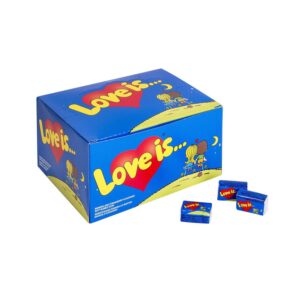 Жевательная резинка "Love is" 4,2г*100шт/20бл.Клубника/Банан