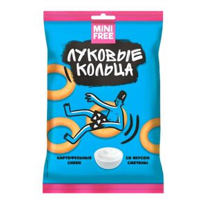 Луковые Кольца "Mini Free" со вкусом Сметаны 45г/24шт Россия