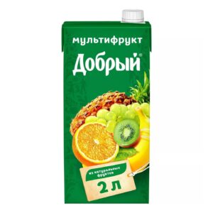 Сок "Добрый" Мультифрут 2л/6шт "Мултон"