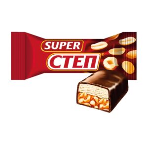 Конфеты "Супер Степ" нуга,карам,арах.в шок.1кг/6шт КФ "Славянка"