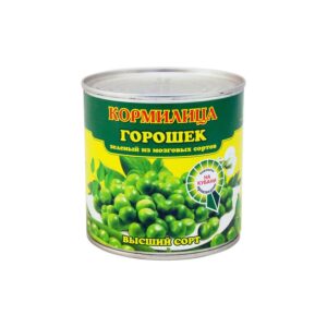 Горошек зеленый "Кормилица" Гост в/с (ж/б) 400г/12шт Россия