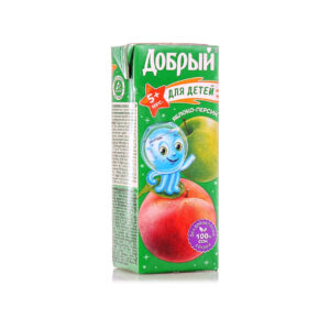 Сок "Добрый"  Яблоко/Персик 0,2л/27шт "Мултон"