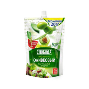 Майонез "Слобода" Оливковый 67% (с дозат) 800мл/12шт "Эфко"