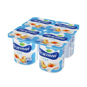Йогурт "Нежный" Персик 1,2% 100г/24шт "Кампина"