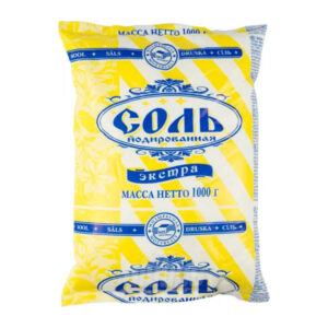 Соль йодированная "Полесье" Экстра Гост (пакет) 1кг/12шт Беларусь