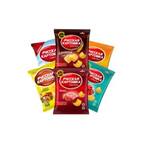 Чипсы "Русская картошка" Ассорти 80г/16шт "Русскарт"